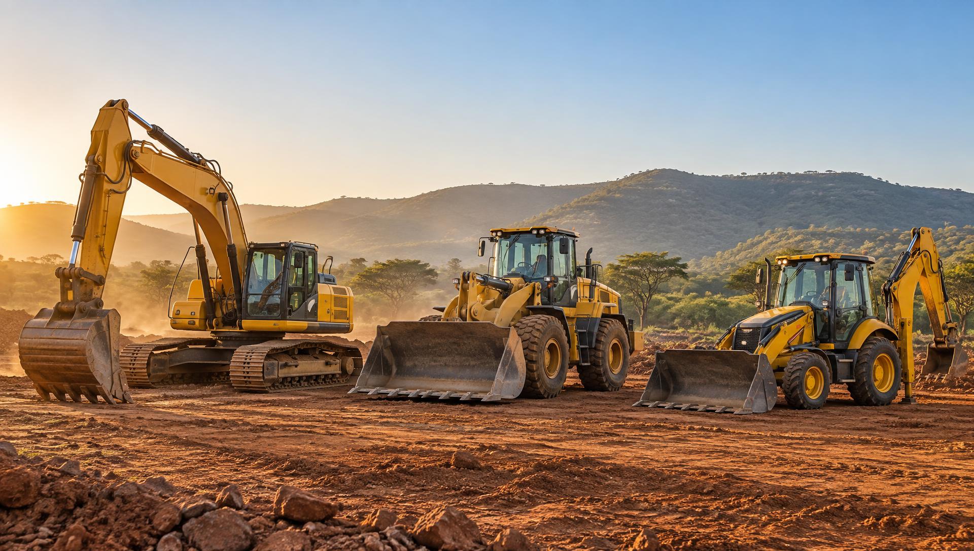 Plant hire fleet of excavator, loader and TLB