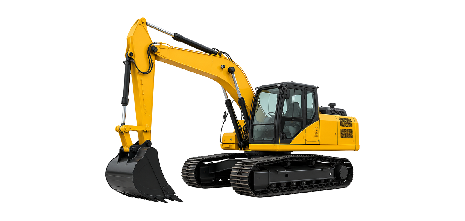 Excavator for hire from Lu Plant Hire